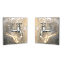 2 Appliques Inox