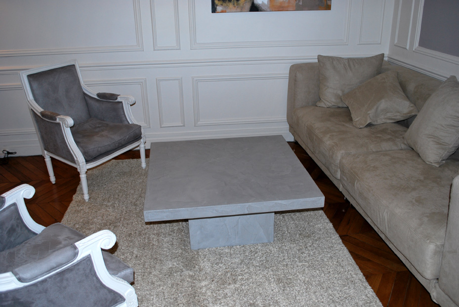 lampe-design.com - beton ciré, table beton, table mesure